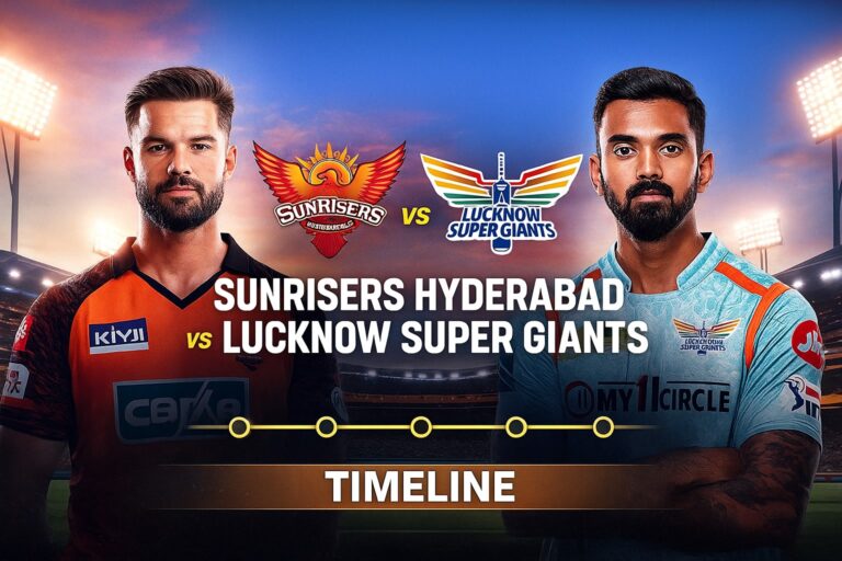 sunrisers hyderabad vs lucknow super giants timeline