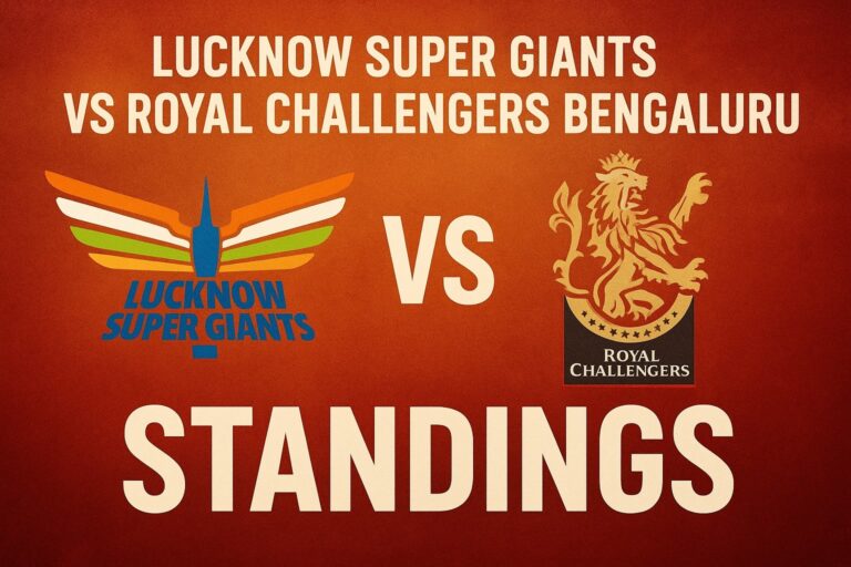 lucknow super giants vs royal challengers bengaluru standings