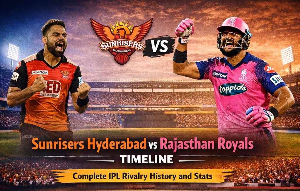 sunrisers hyderabad vs rajasthan royals timeline